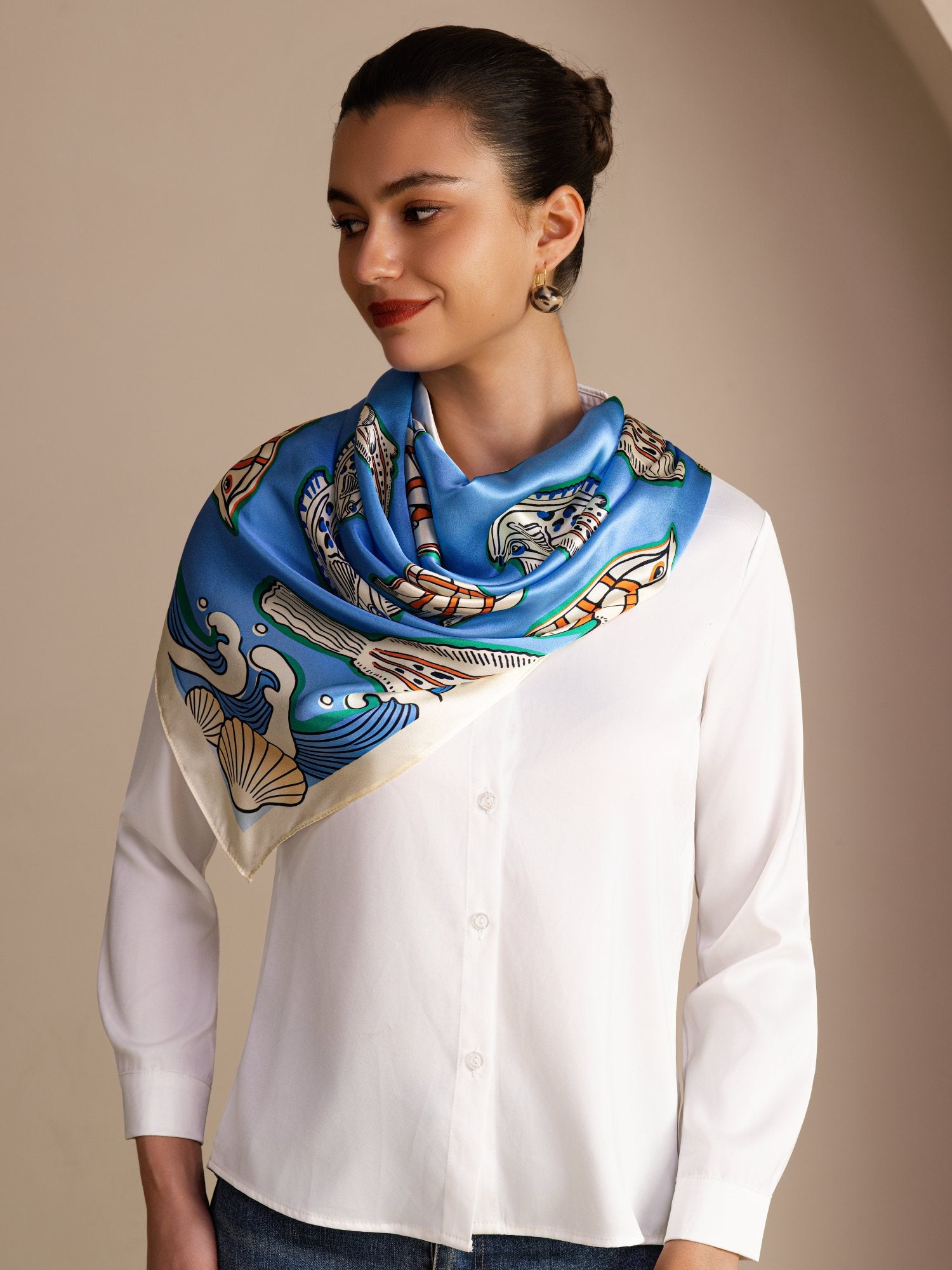 [Blå Fisk] SilkSilky-DK Scarf 002