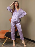 SilkSilky-DK Revers Dame Pyjamas Lavendel 006