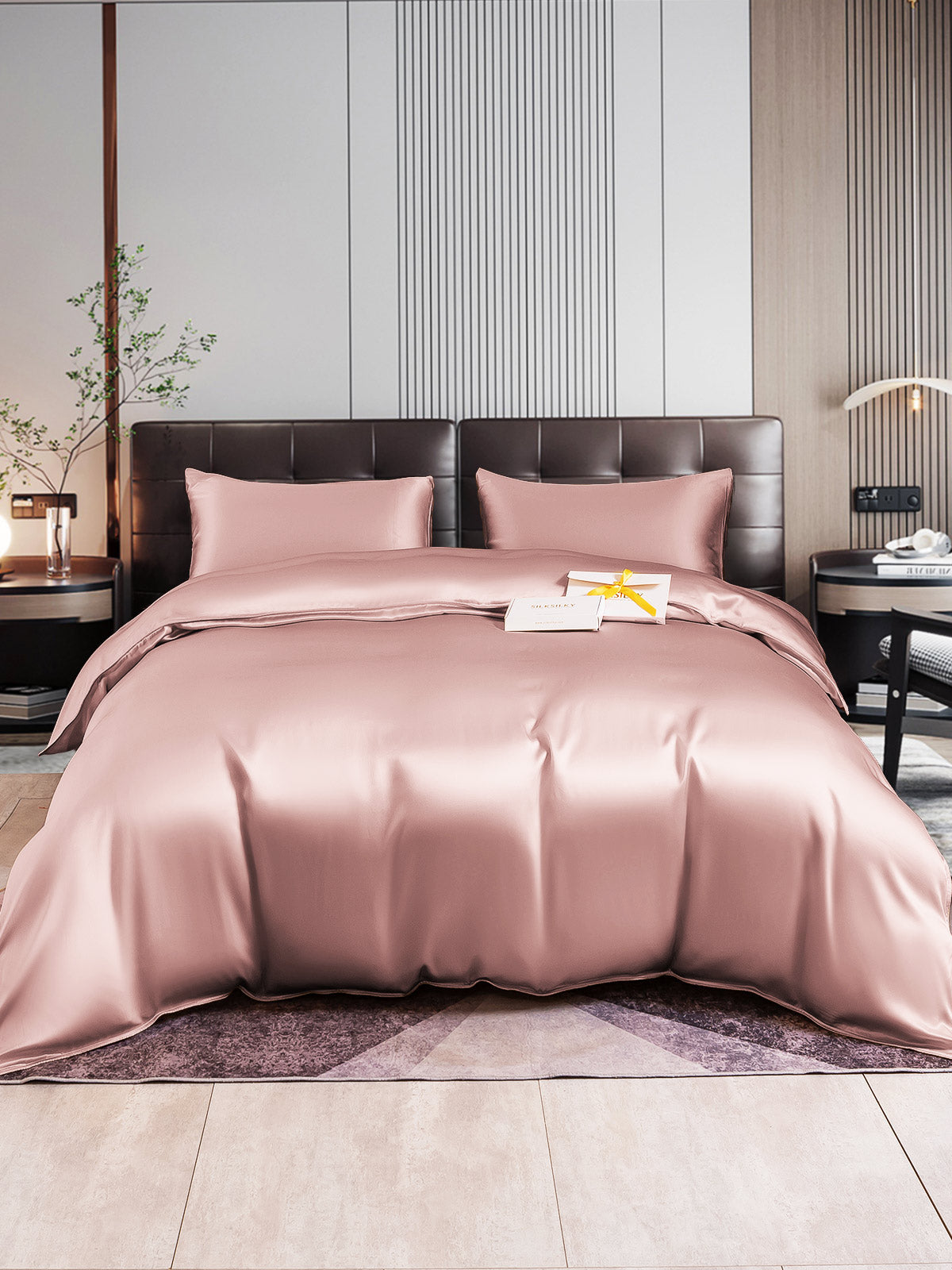 [Bleg Mauve] SilkSilky-DK 22Momme Bedding Set 001