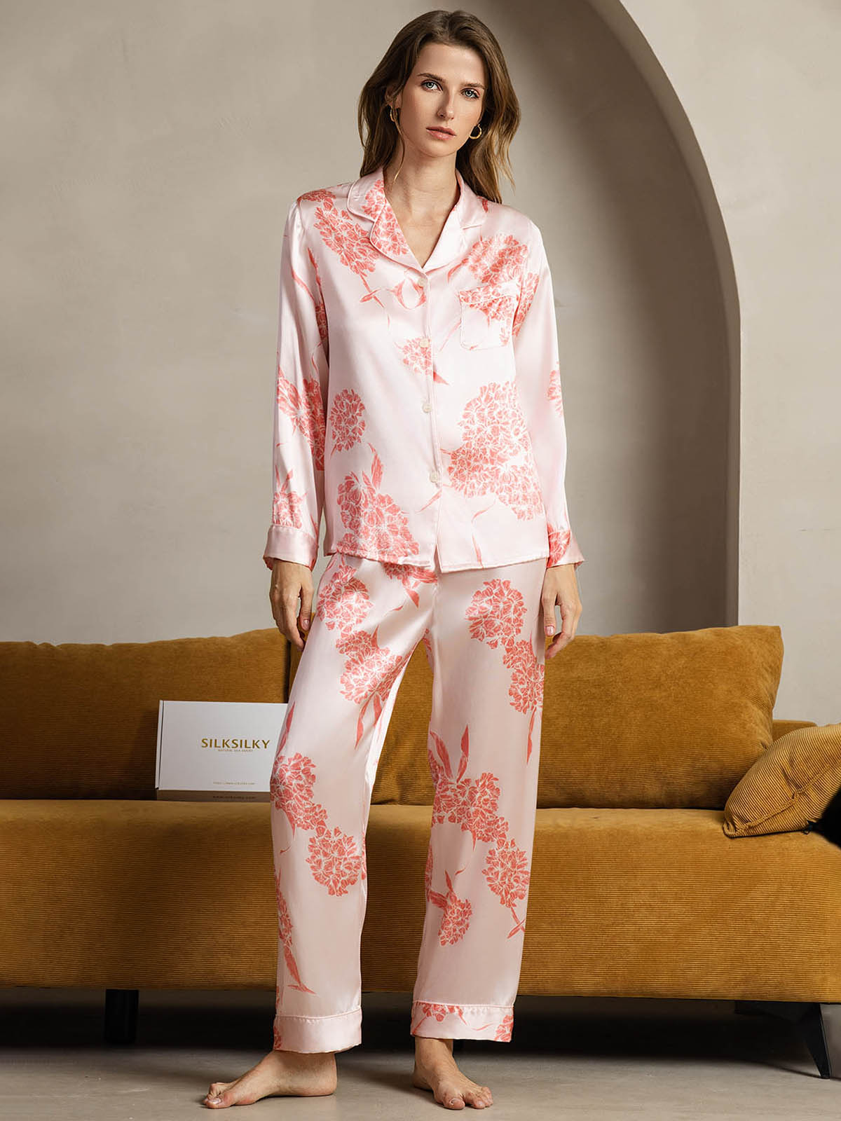 [Korallblomster] SilkSilky-DK Womens Pajamas 001