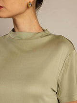 [Tørret Urte] SilkSilky-DK Short Sleeve T-shirt til kvinder 004