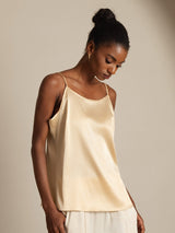 [Champagne] SilkSilky-DK Spaghetti Strap Camisole Top 003