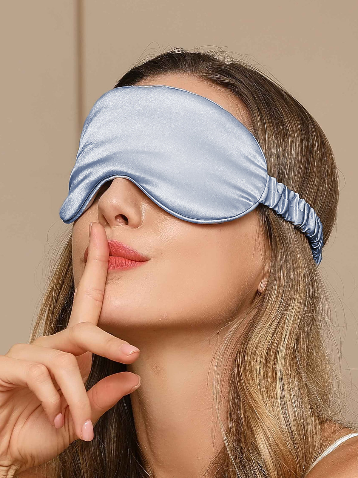 [Lyseblå] SilkSilky-DK 19Momme Pure Silk Eye Mask 003