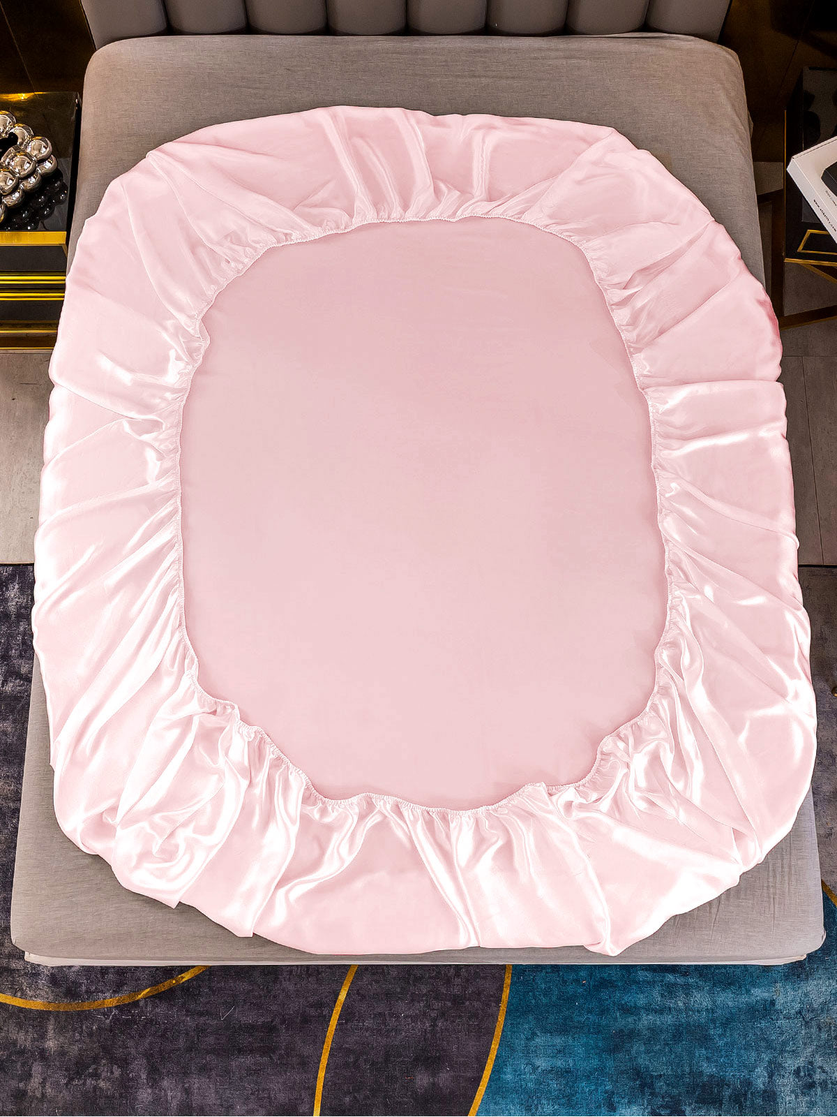 [Lyserød] SilkSilky-DK 22Momme Bedding Set 005