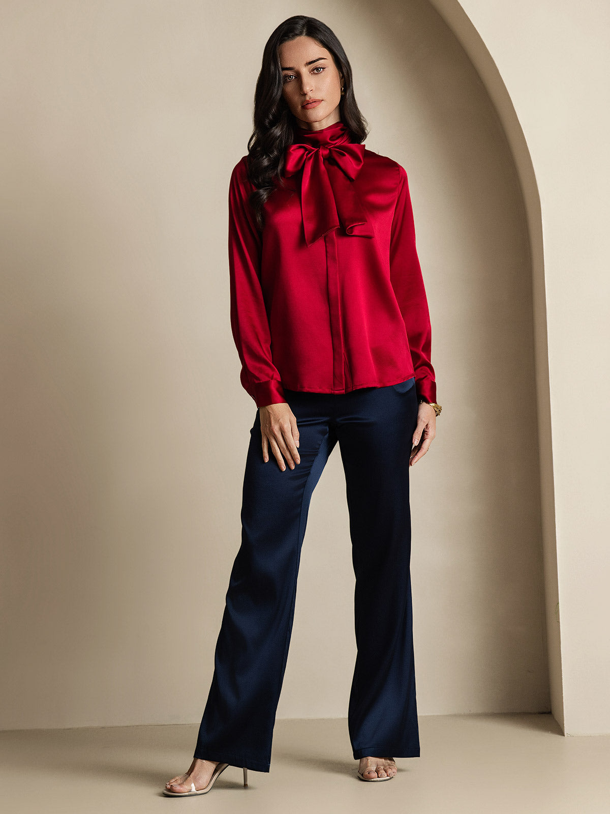 [Vin] SilkSilky-DK 19Momme Silke Womens Shirt 009