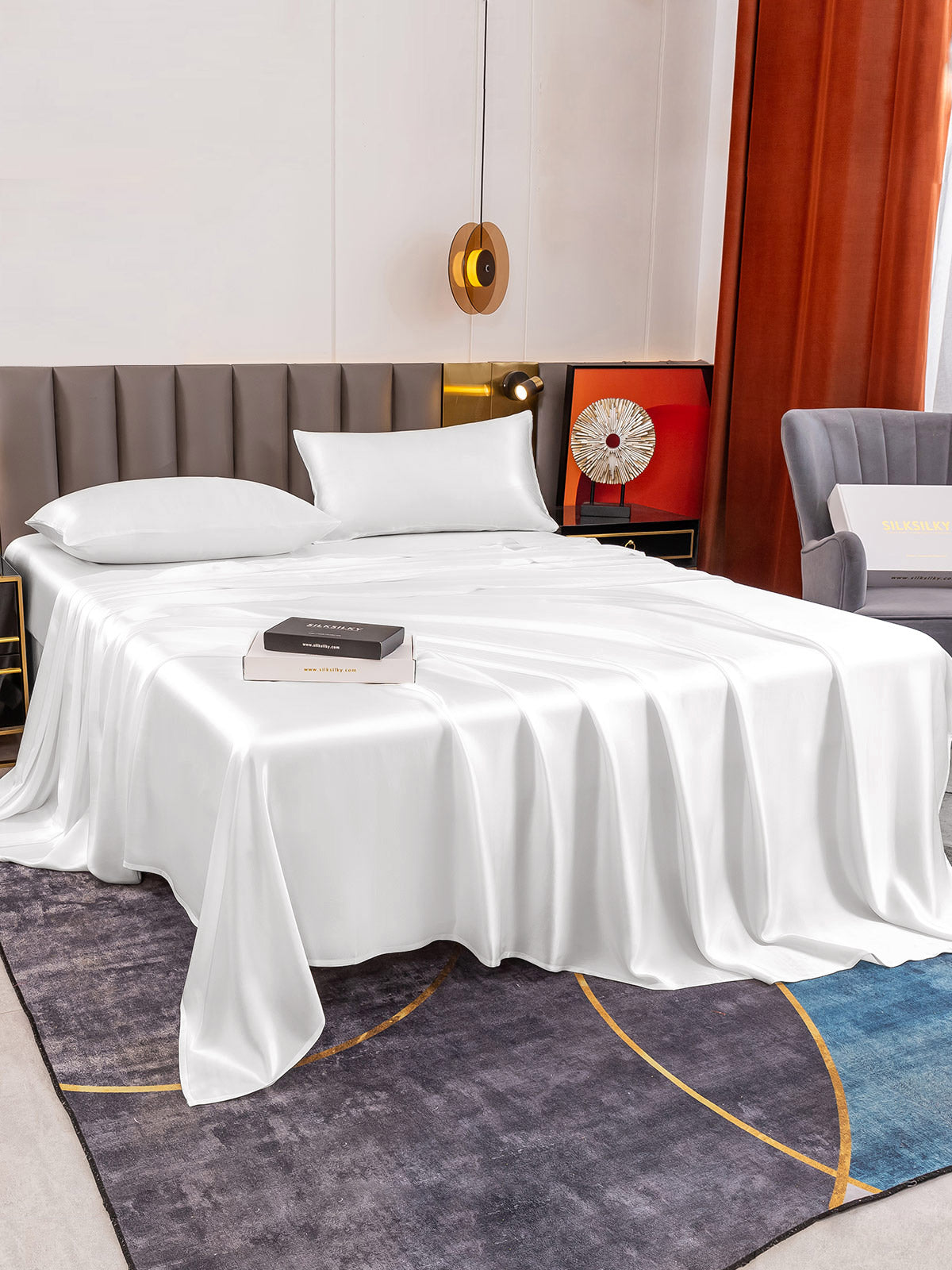 [Hvid] SilkSilky-DK 19Momme Bedding Set 003