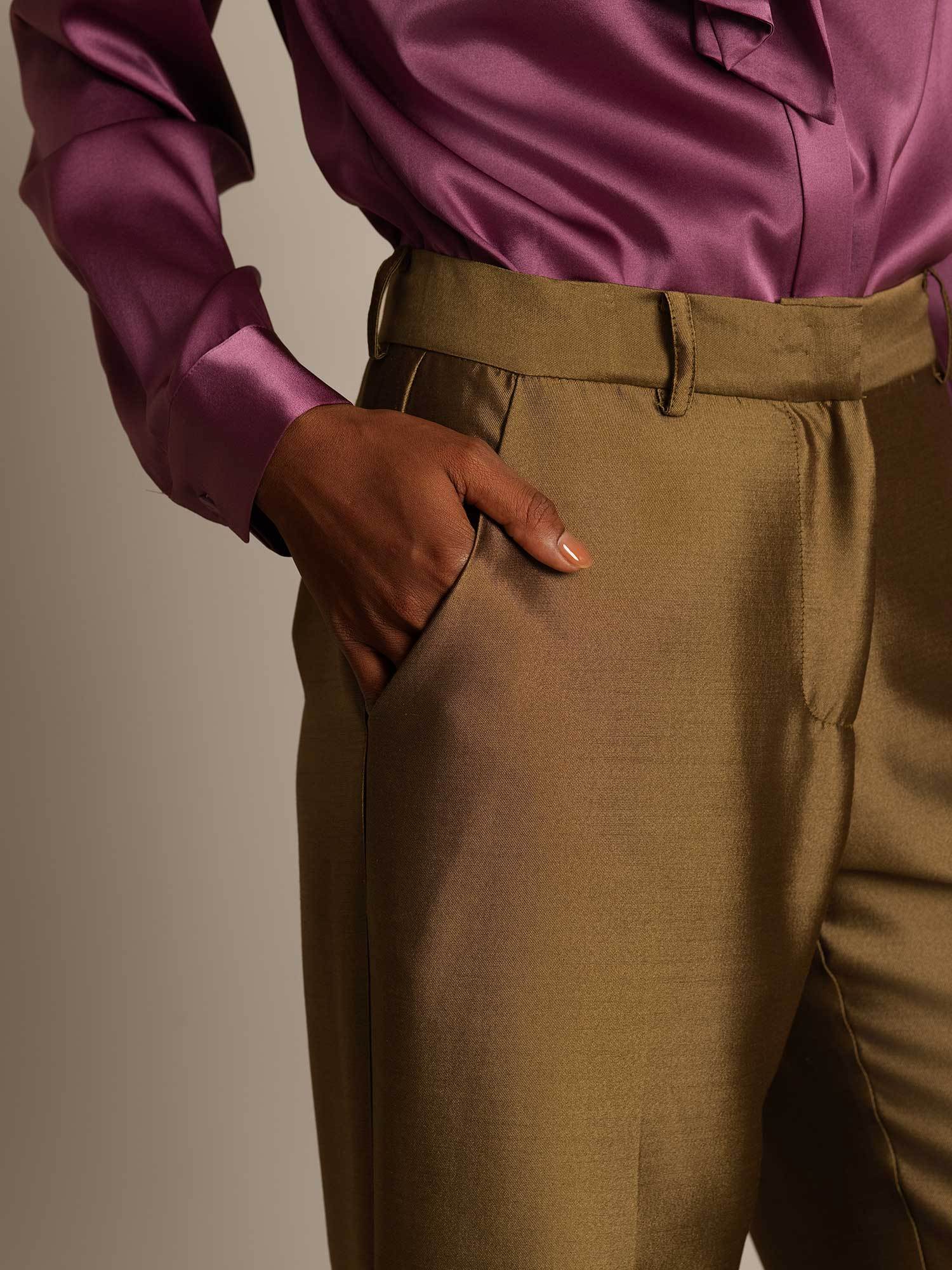 [Bronze] SilkSilky-DK 32Momme Silke Womens Pants 004,