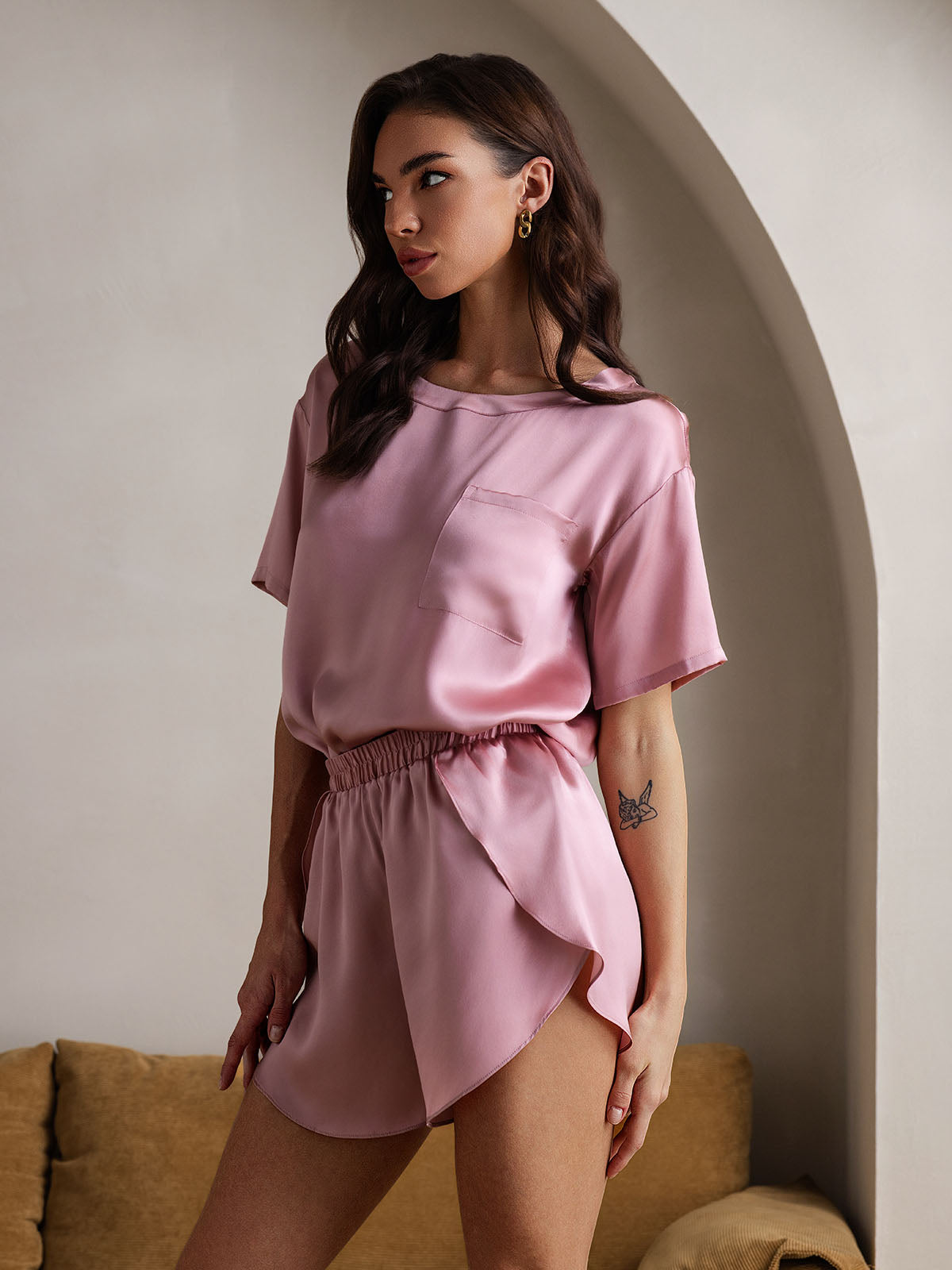 [Bleg Mauve] SilkSilky-DK Womens Pajamas 005