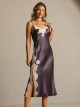 [Lilla Grå] SilkSilky-DK Silke Nightgown 007,