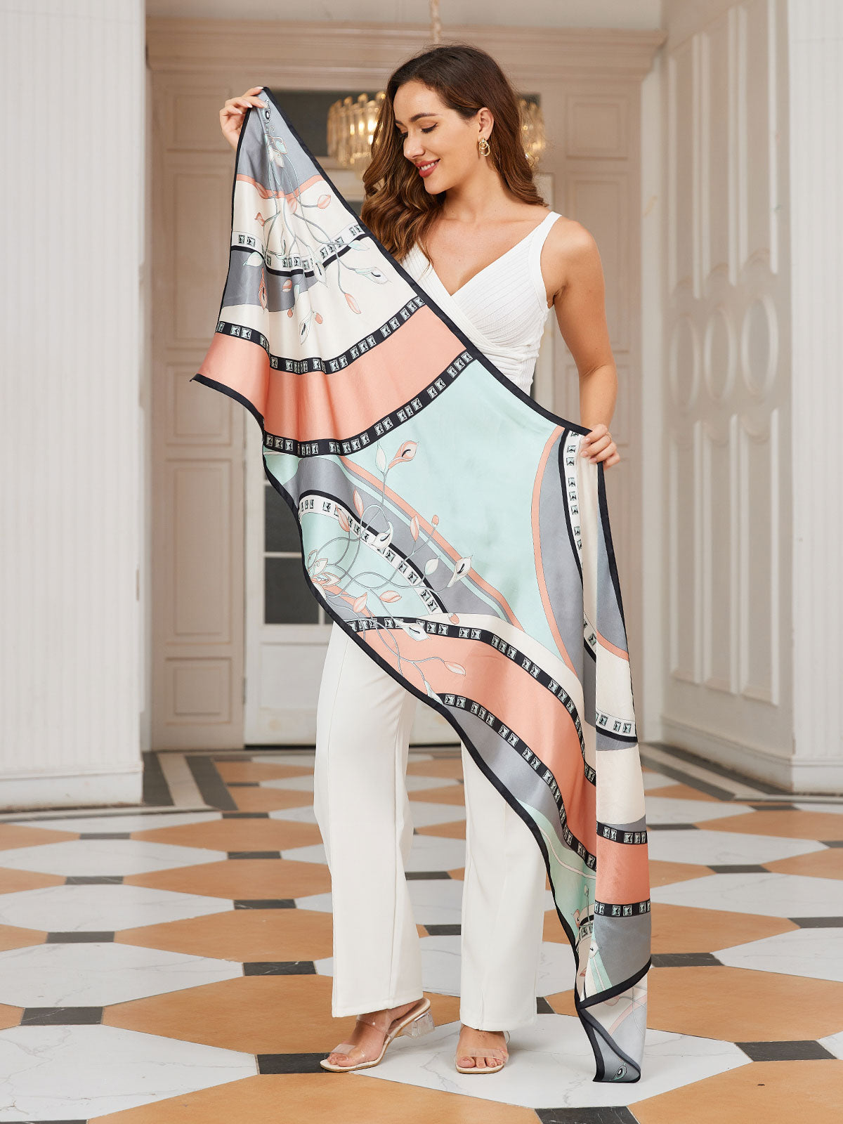 [P030] SilkSilky-DK Scarf 003,