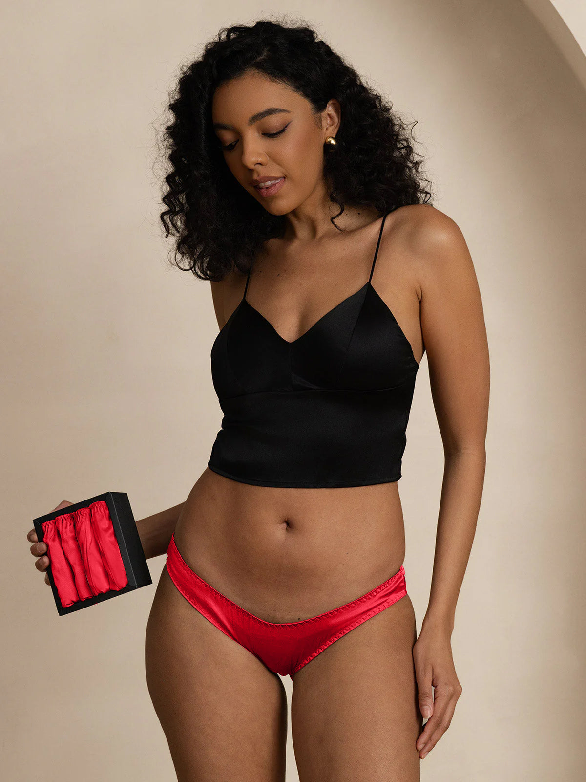 [Rød] SilkSilky-DK Panty 006,