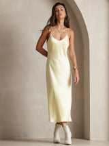 [Lysegul] SilkSilky-DK Sleeveless V Neck Natkjole 003