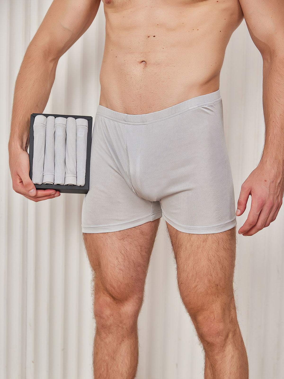 [Grå] SilkSilky-DK Mens Underwear 001