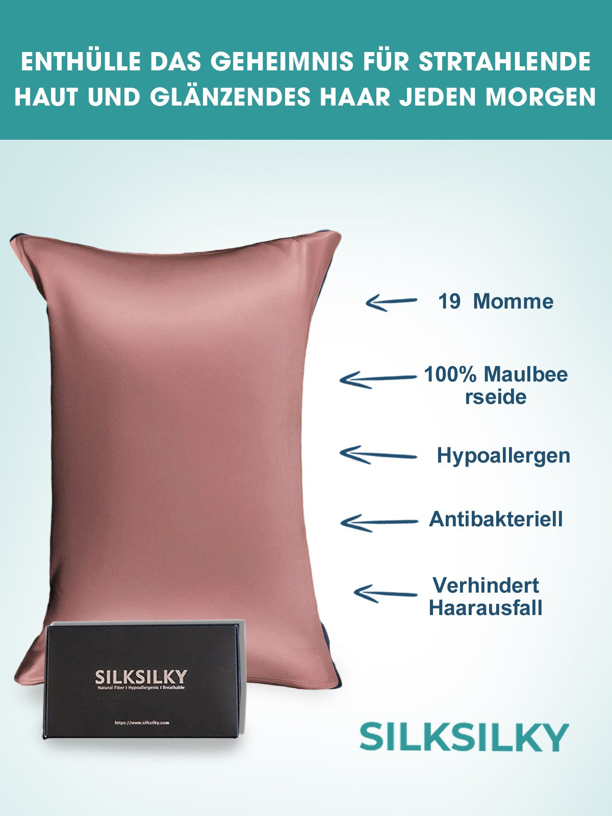 [Bleg Mauve] SilkSilky-DK 19Momme Pillowcase 002