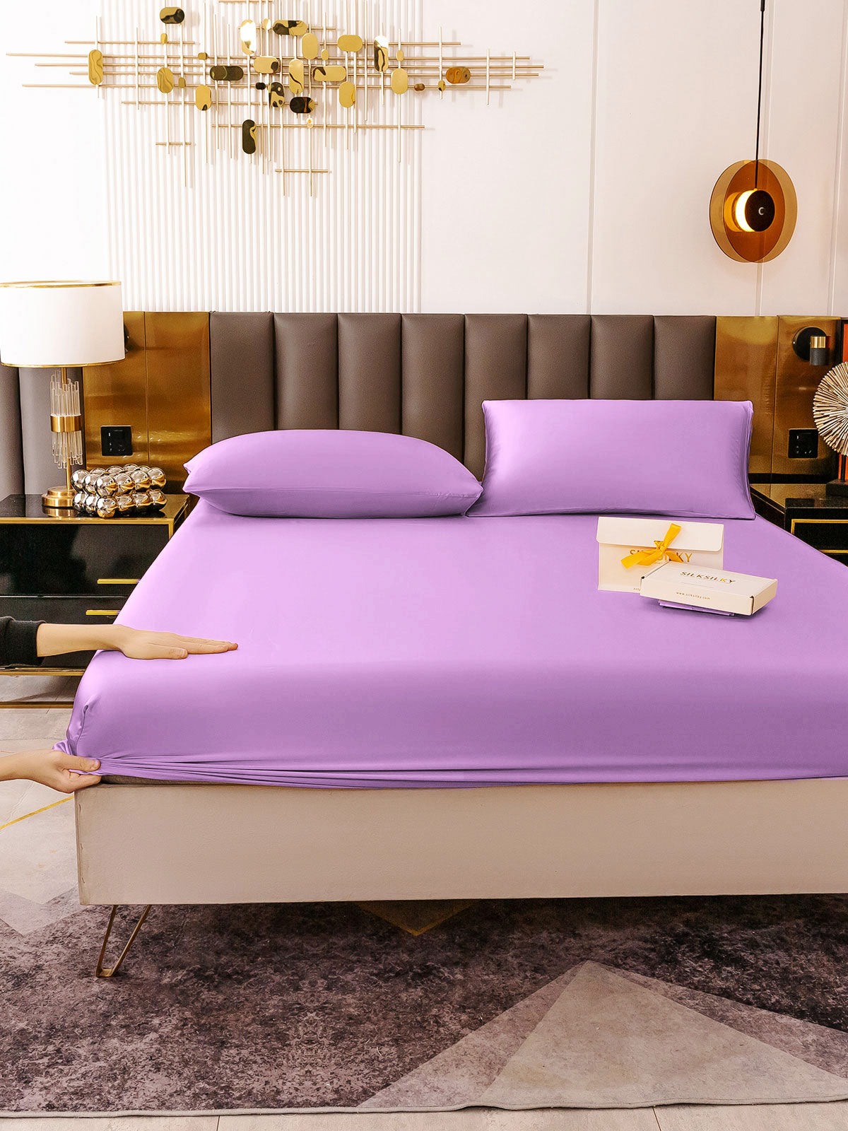 [Lavendel] SilkSilky-DK 19Momme Bedding Set 004