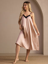 [Toscana] SilkSilky-DK V Neck Natkjole 003