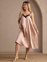 [Toscana] SilkSilky-DK V Neck Natkjole 003