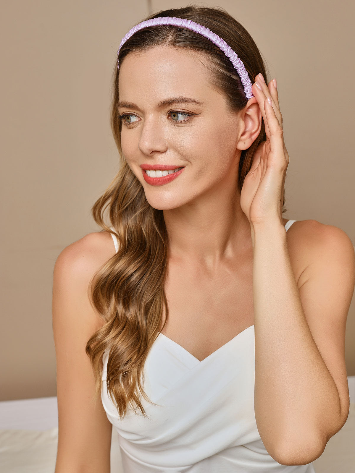 [Lavendel] SilkSilky-DK 19Momme Pure Silk Scrunchie 002