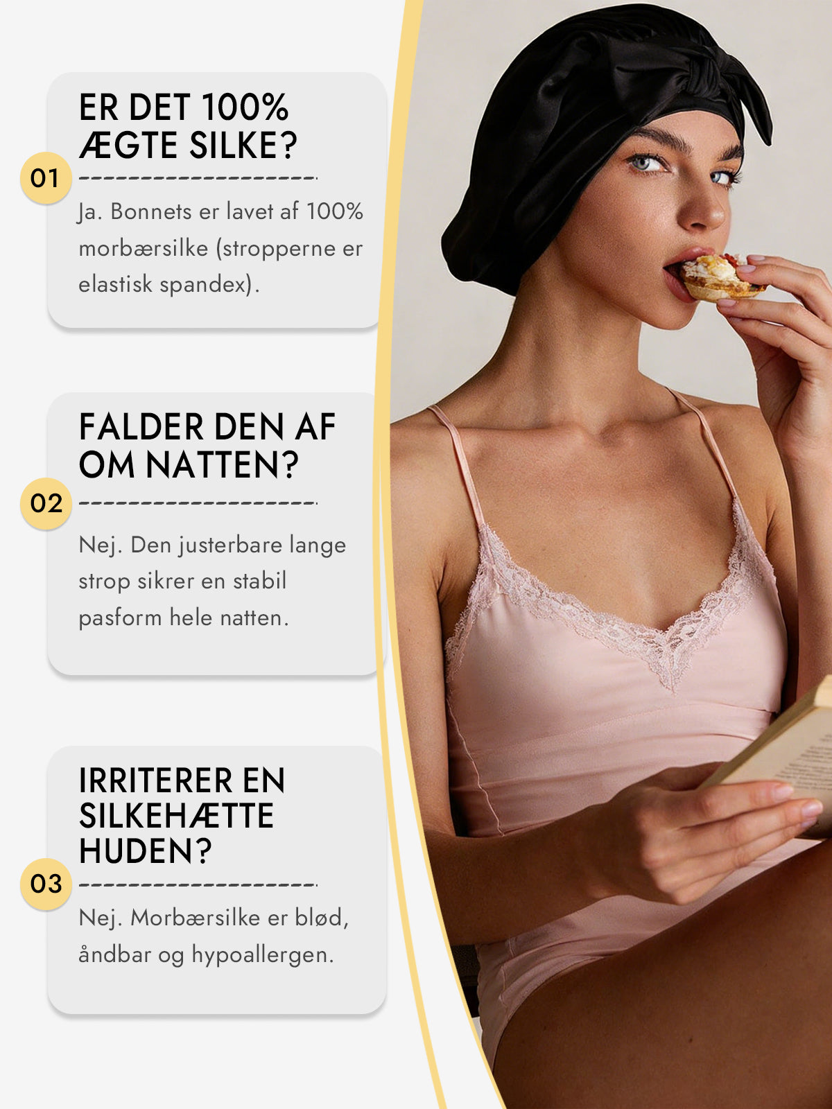 [Sort] SilkSilky-DK Silke Sleep Cap 006