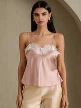 [Toscana] SilkSilky-DK Spaghetti Strap V Neck Camisole Top 003