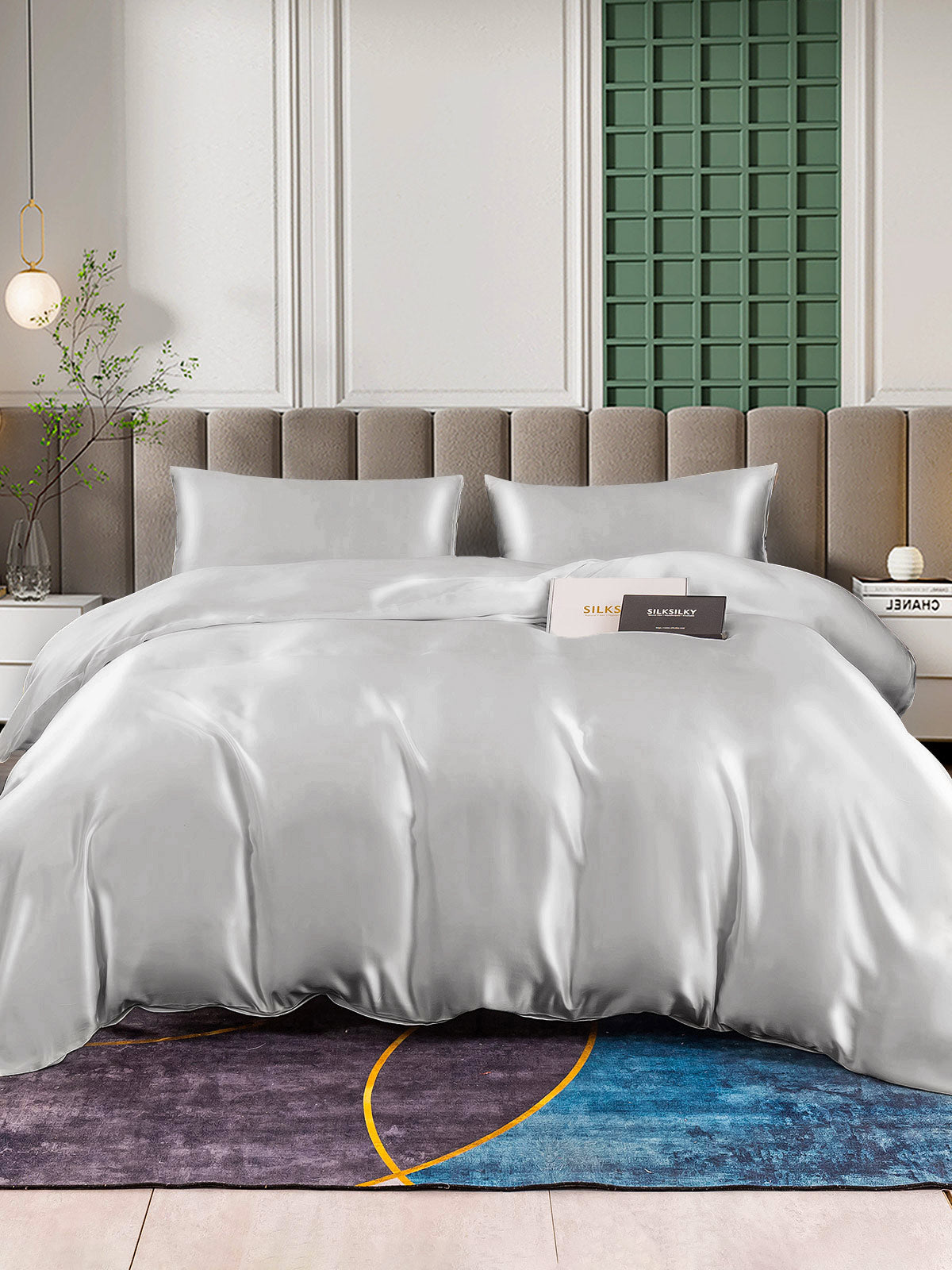 [Sølv] SilkSilky-DK 25Momme Bedding Set 003