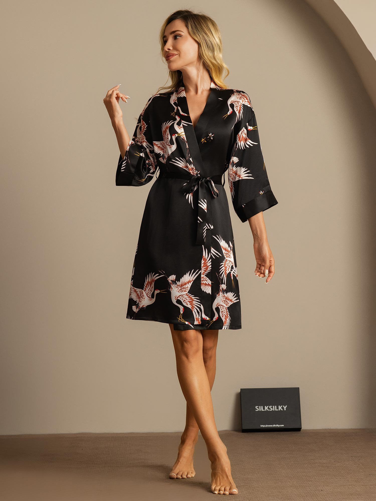 [Sort] SilkSilky-DK 19Momme Silke Womens Robe 005