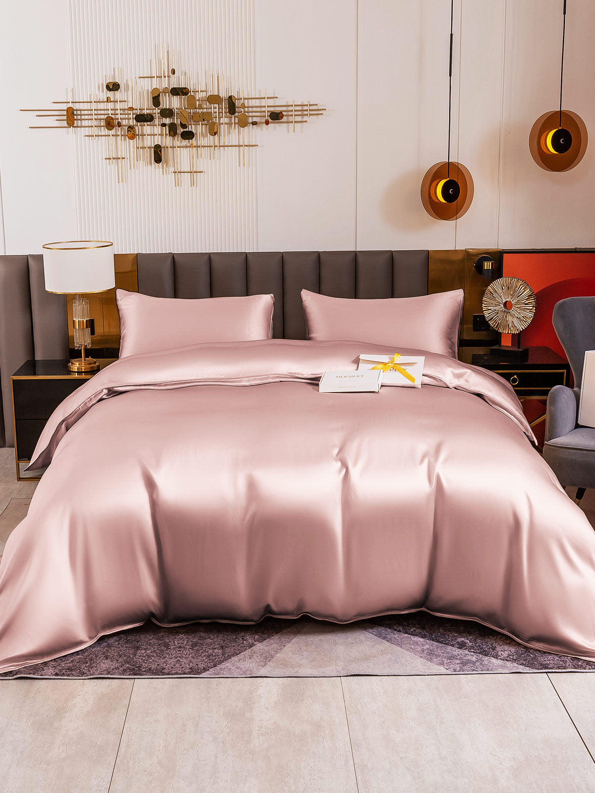 [Bleg Mauve] SilkSilky-DK 19Momme Bedding Set 005