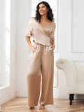 SilkSilky-DK-Pure-Silk-Half-Sleeve-Womens-Pajamas-Champagne-006