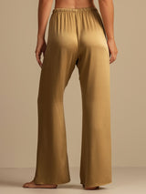 [Tan] SilkSilky-DK 19Momme Women's Sleep Pants 002