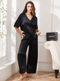 SilkSilky-DK-Pure-Silk-Half-Sleeve-Womens-Pajamas-Sort-005