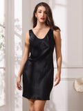 SilkSilky-DK-Pure-Silk-Sleeveless-Round-Neck-Natkjole-Sort-004