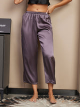 [Lilla Grå] SilkSilky-DK Women's Sleep Pants 001
