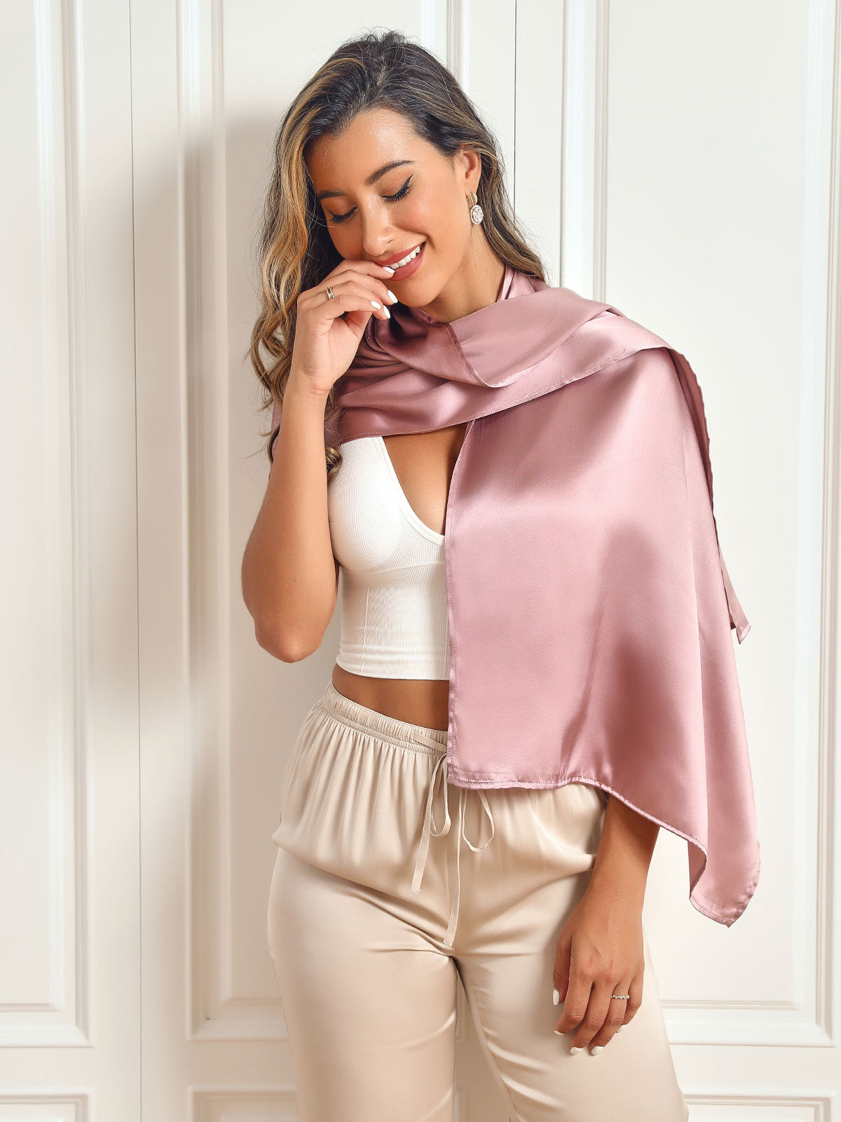 SilkSilky-DK Scarf BlegMauve 007