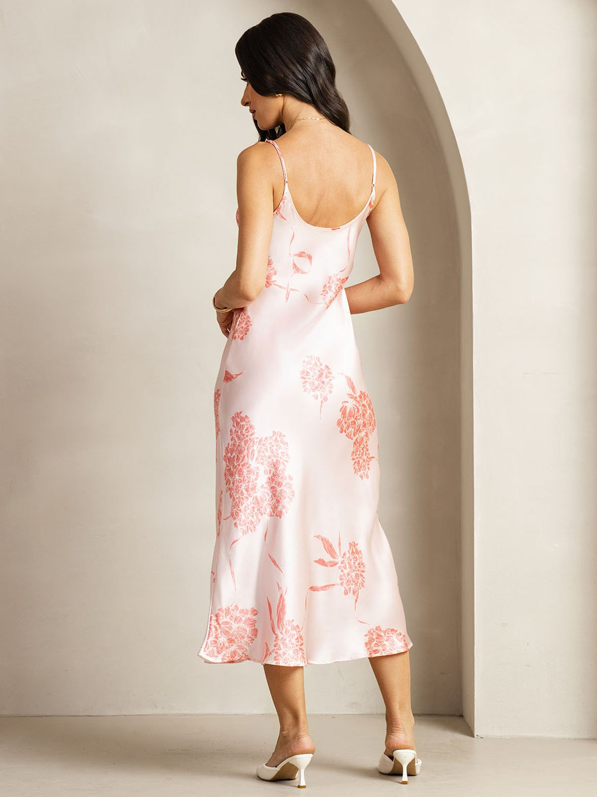 [Korallblomster] SilkSilky-DK 19Momme Silke Dress 002