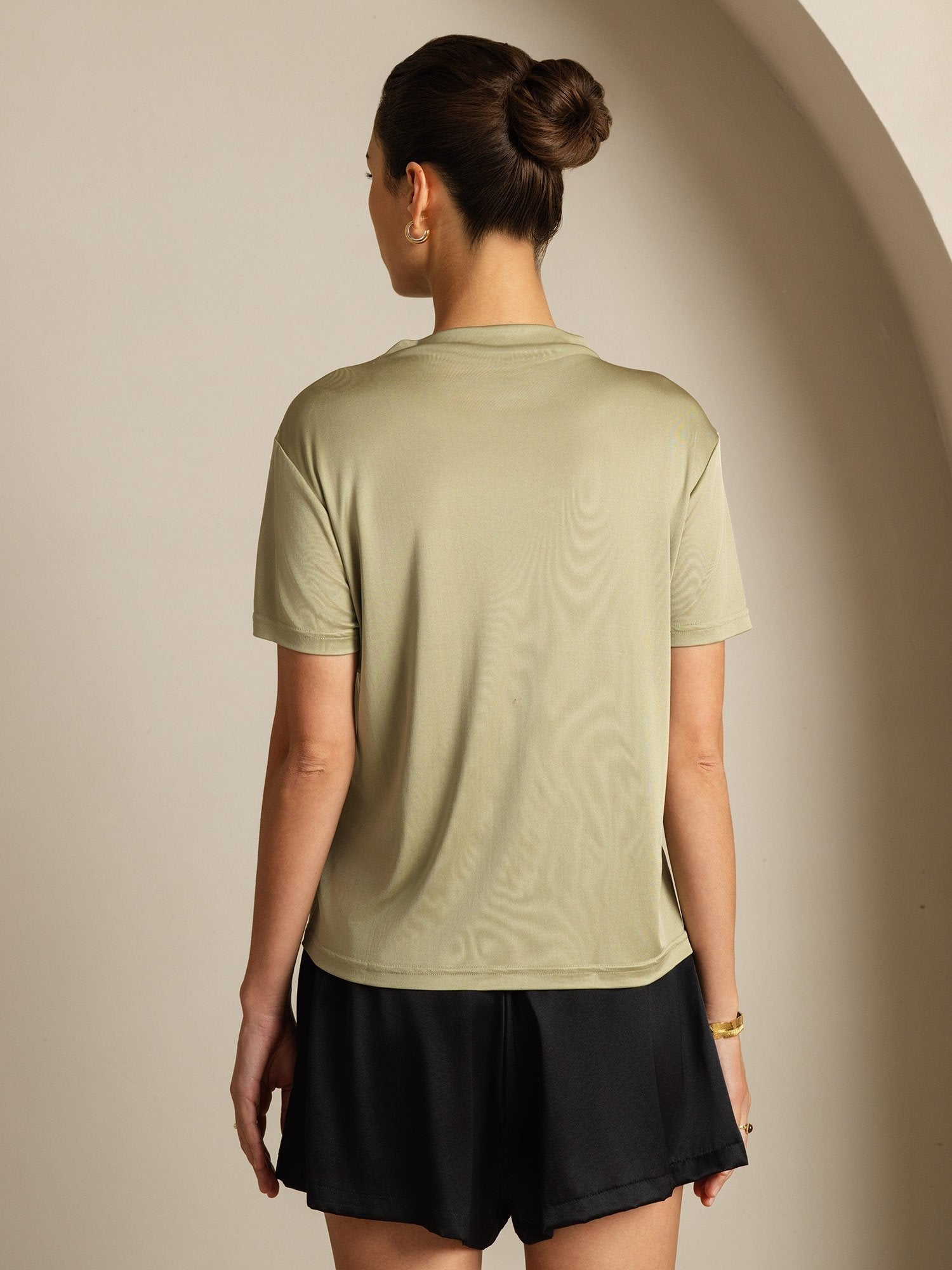 [Tørret Urte] SilkSilky-DK Silke Womens T-Shirt 002