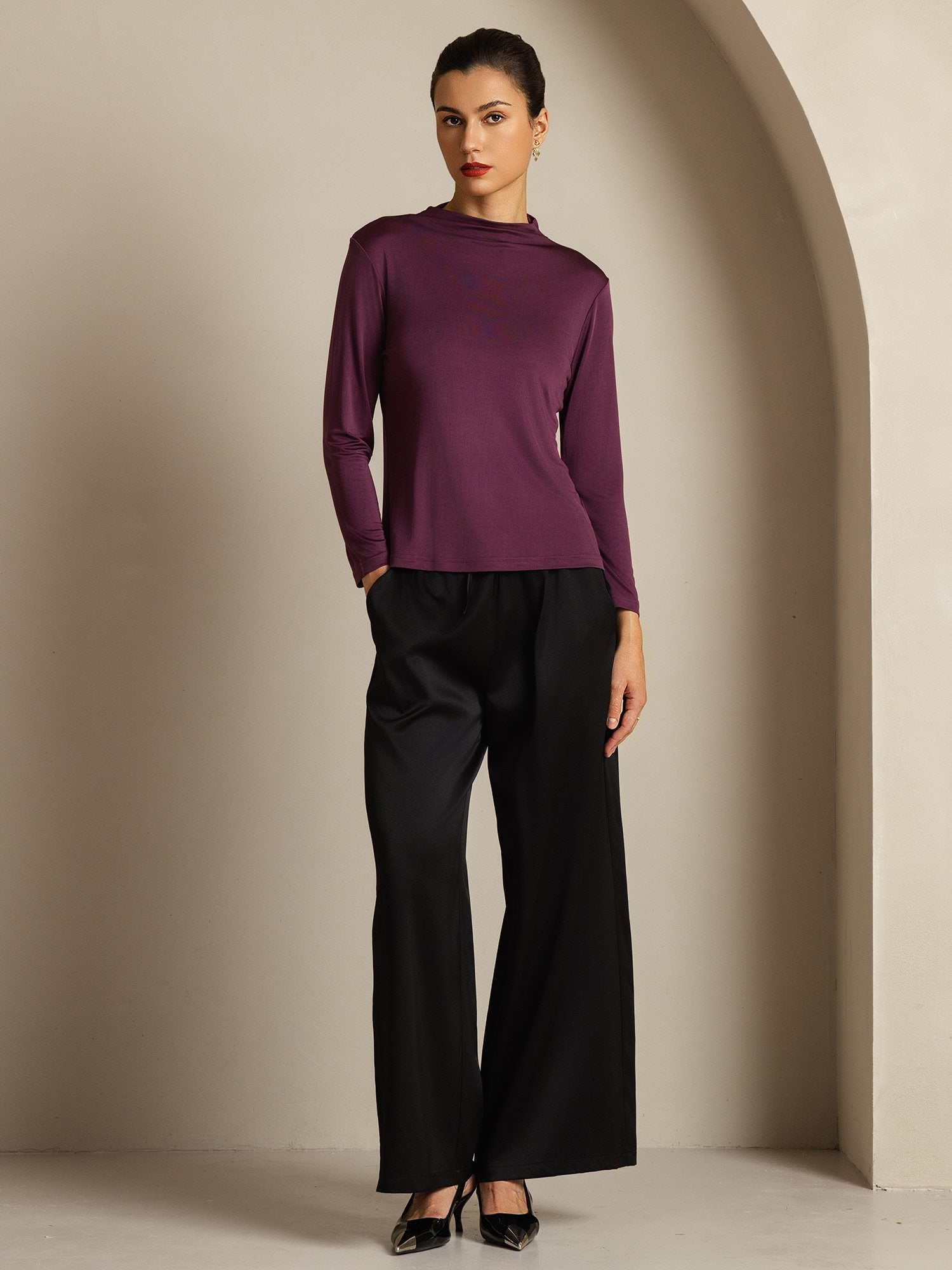 [Lilla] SilkSilky-DK Silke Womens T-Shirt 008