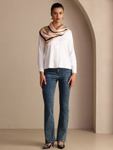 [Beige Firkant] SilkSilky-DK Scarf 006