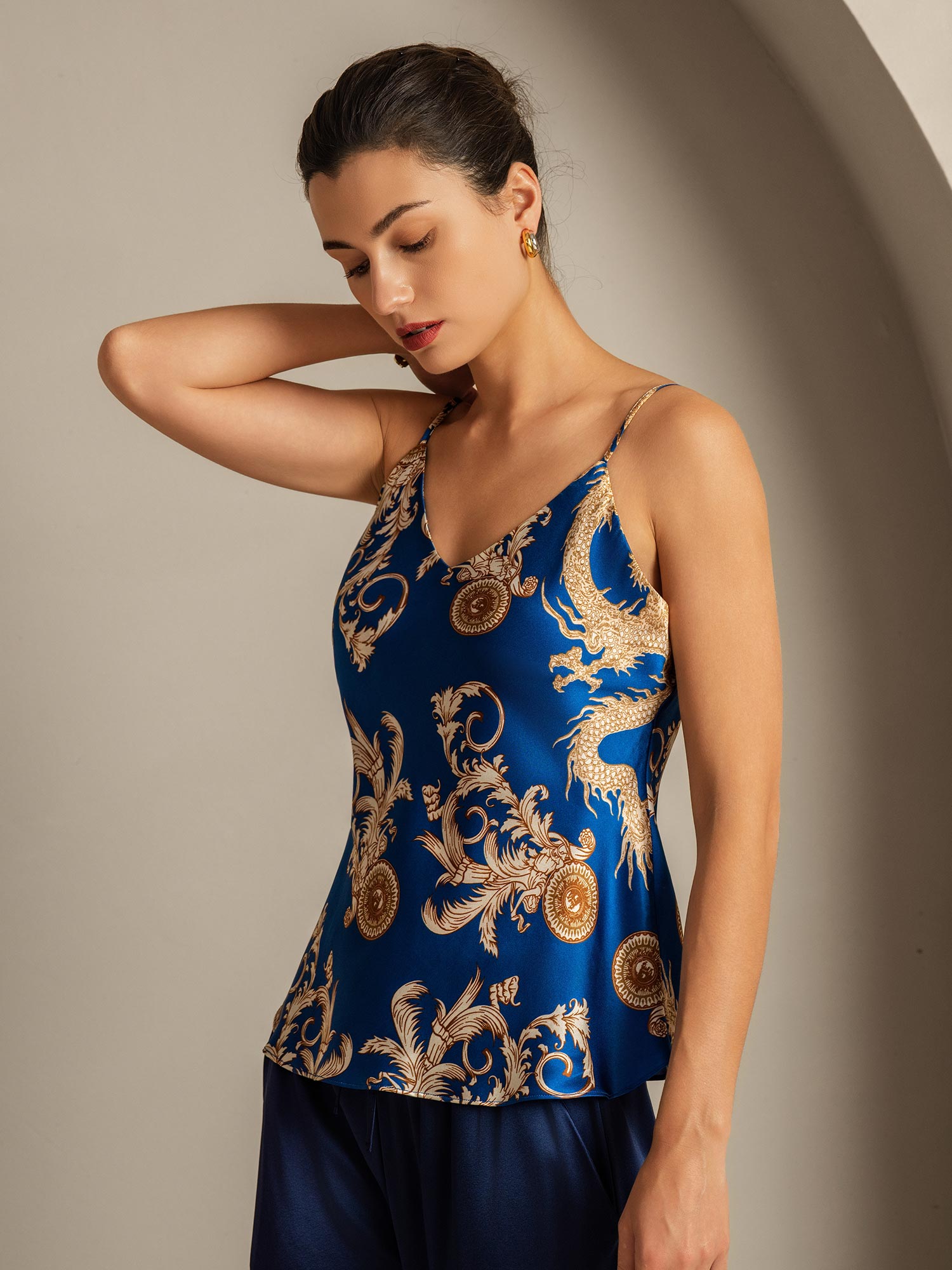 [Navy Drage] SilkSilky-DK Camisoles 006