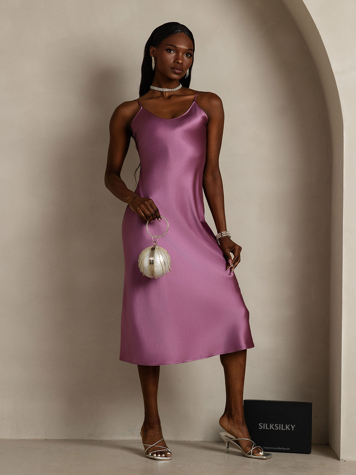[Mørke Lilla] SilkSilky-DK Dress 006