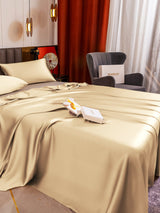 [Beige] SilkSilky-DK 19Momme Sengesæt 004
