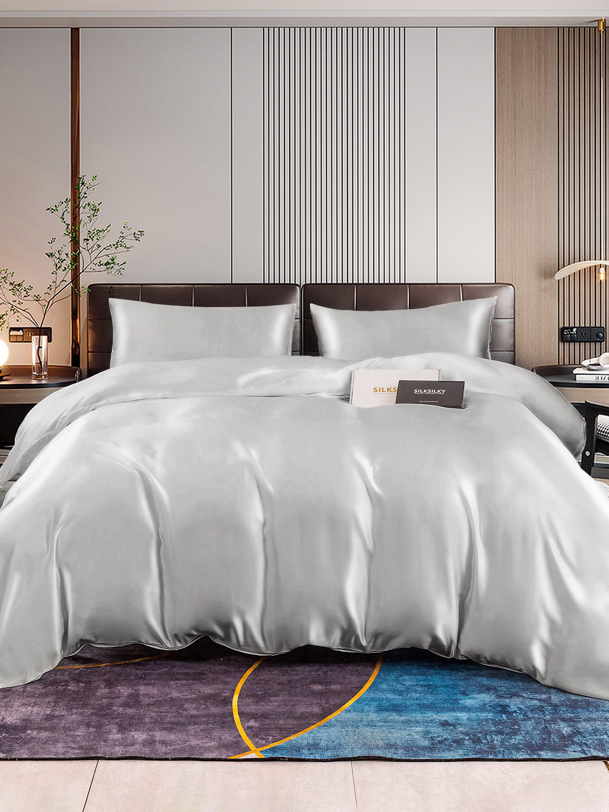 [Sølv] SilkSilky-DK 22Momme Bedding Set 001
