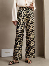 [Leopard] SilkSilky-DK 19Momme Silke Womens Pants 001,