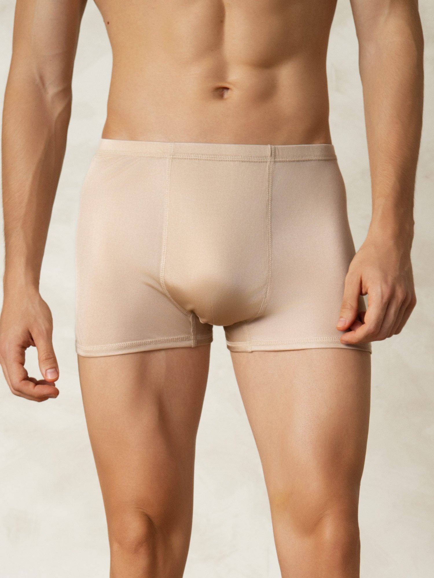 [Beige] SilkSilky-DK Mens Underwear 001
