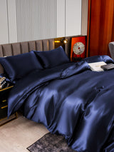 [Mørkeblå] SilkSilky-DK 22Momme Bedding Set 005,
