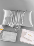 SilkSilky-DK-19Momme-Pure-Silk-Pillowcase-Sølv-006