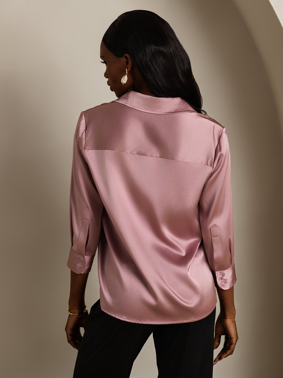 SilkSilky-DK 19Momme Silke Revers Dameskjorte BlegMauve 002