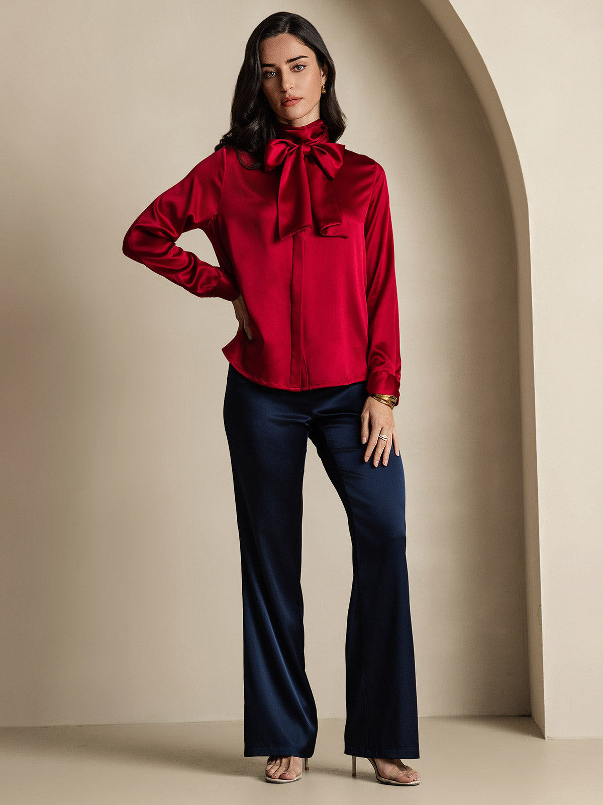 [Vin] SilkSilky-DK 19Momme Silke Womens Shirt 008