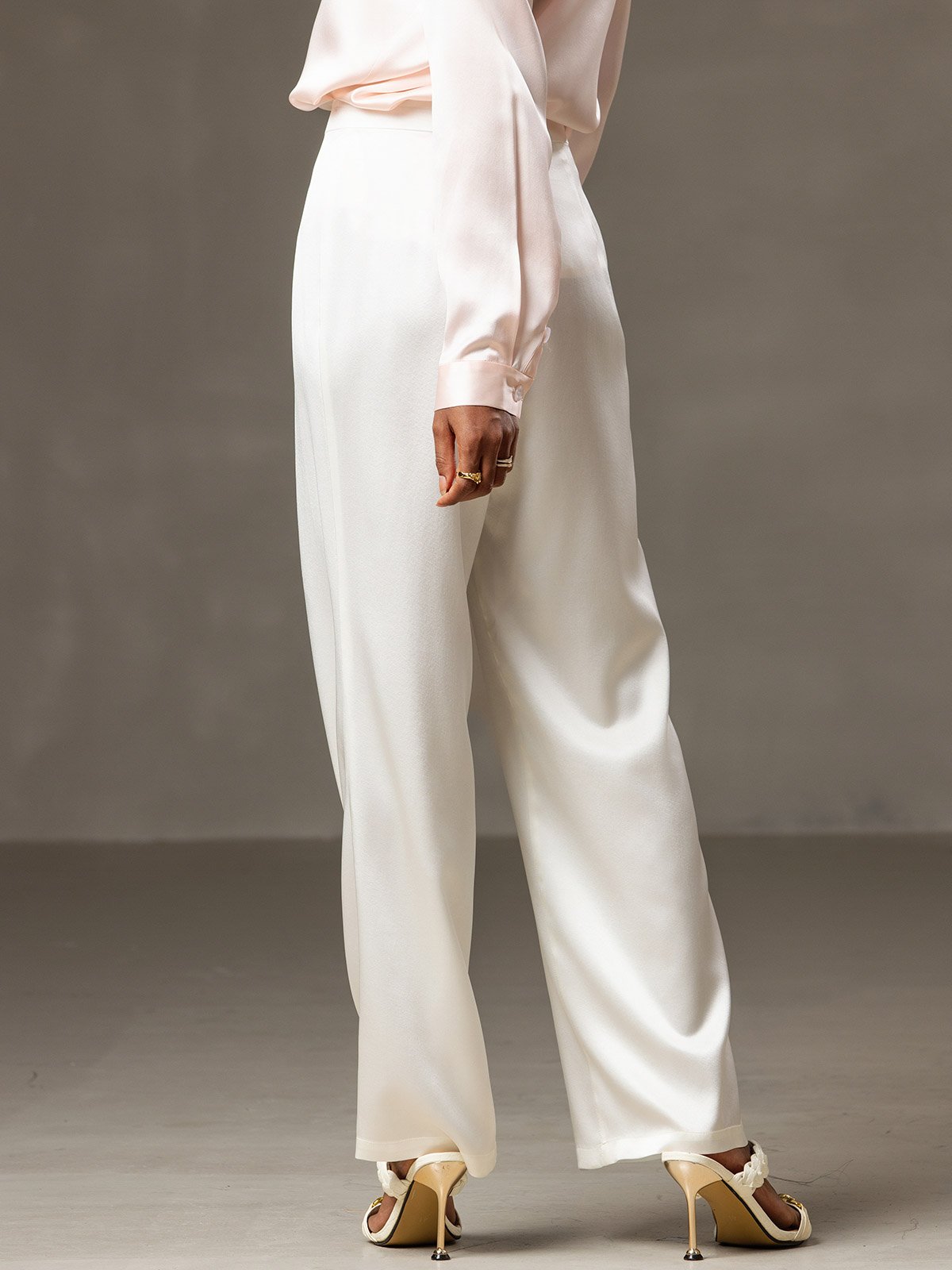 [Hvid] SilkSilky-DK 19Momme Silke Womens Pants 002