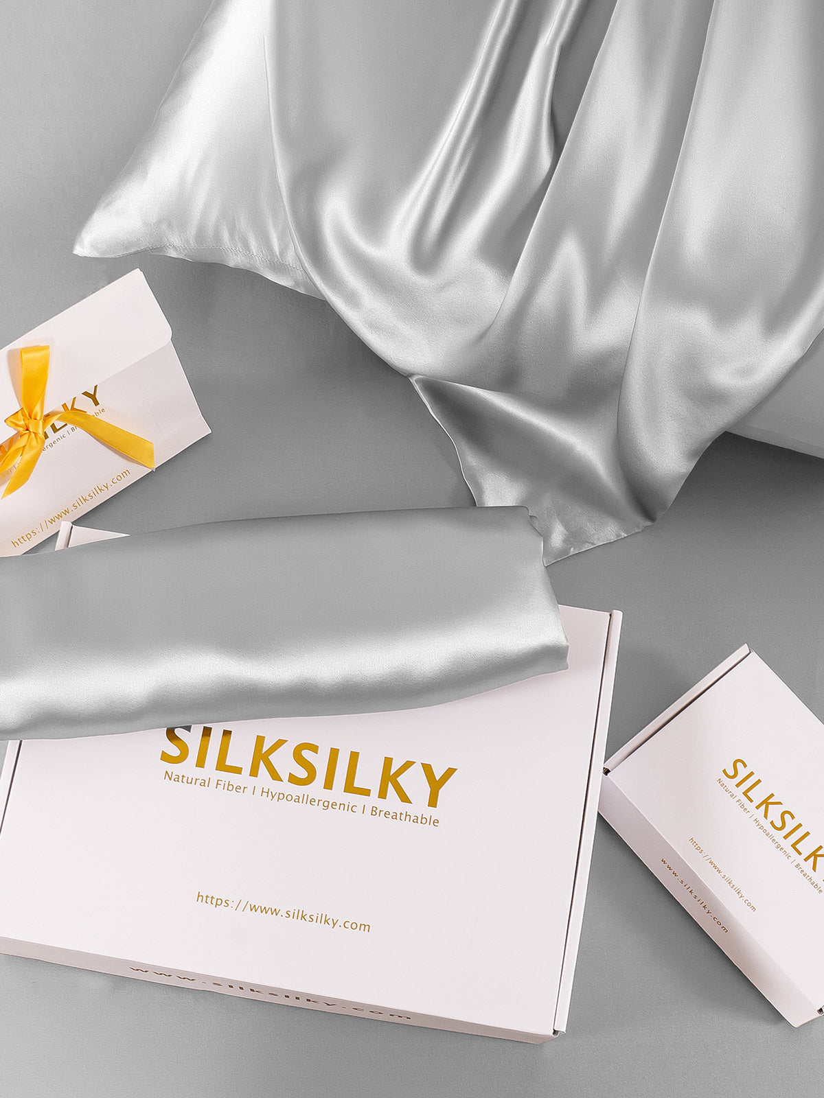 [Sølv] SilkSilky-DK 19Momme Pillowcase 006