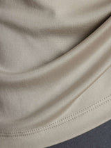 [Grå] SilkSilky-DK Long Sleeve Crew Neck T-shirt til kvinder 005